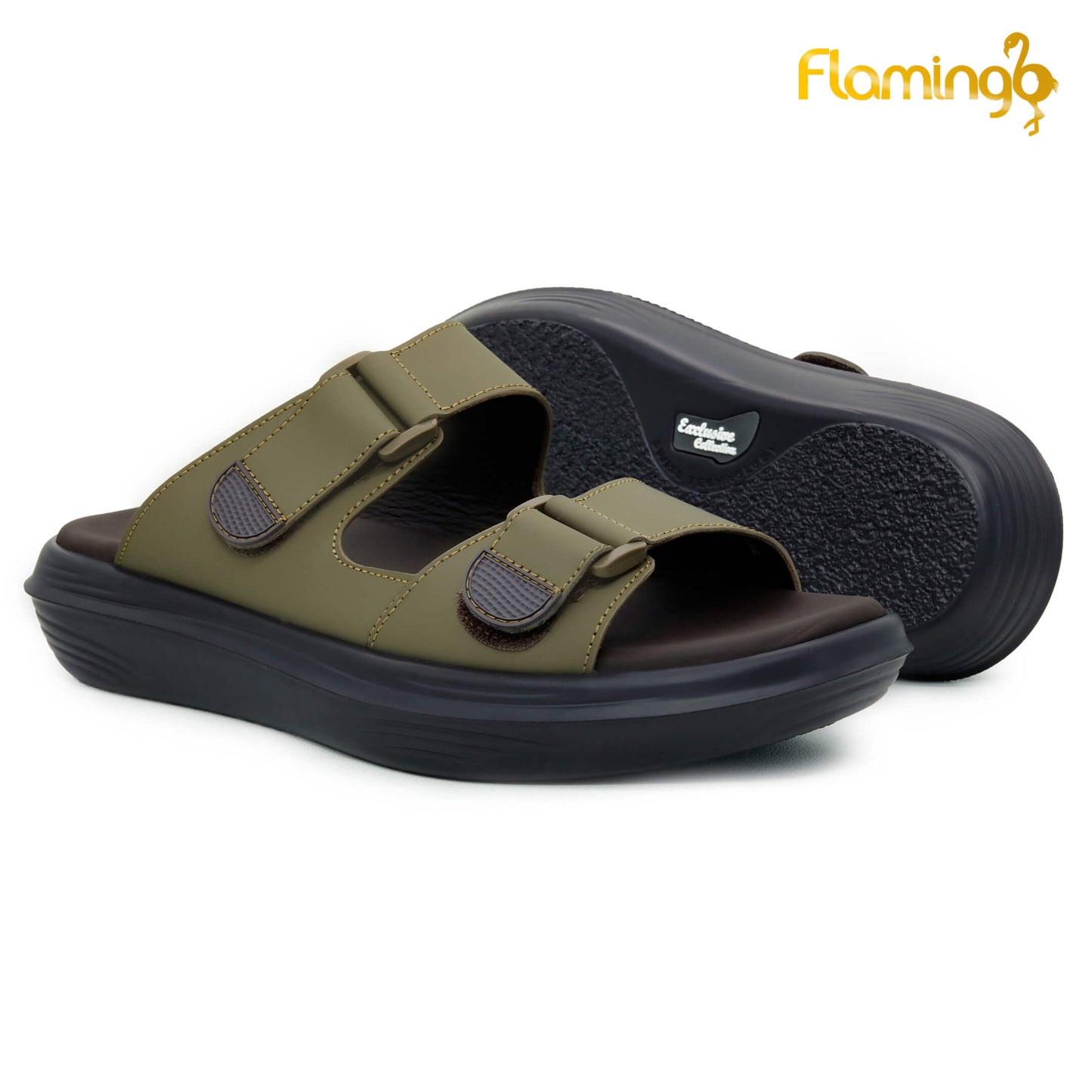 Flamingo Premium[FG126]8078 Truffle Gents Arabic Sandal
