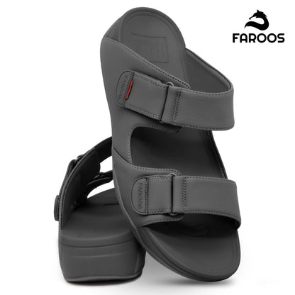 Faroos[F304]M120 Dark Gray Gents Arabic Sandal