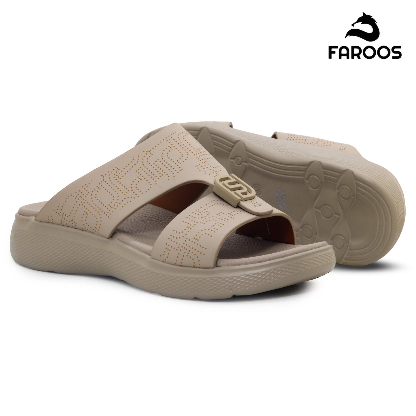 Faroos[F469]M090 Beige Gents Arabic Sandal