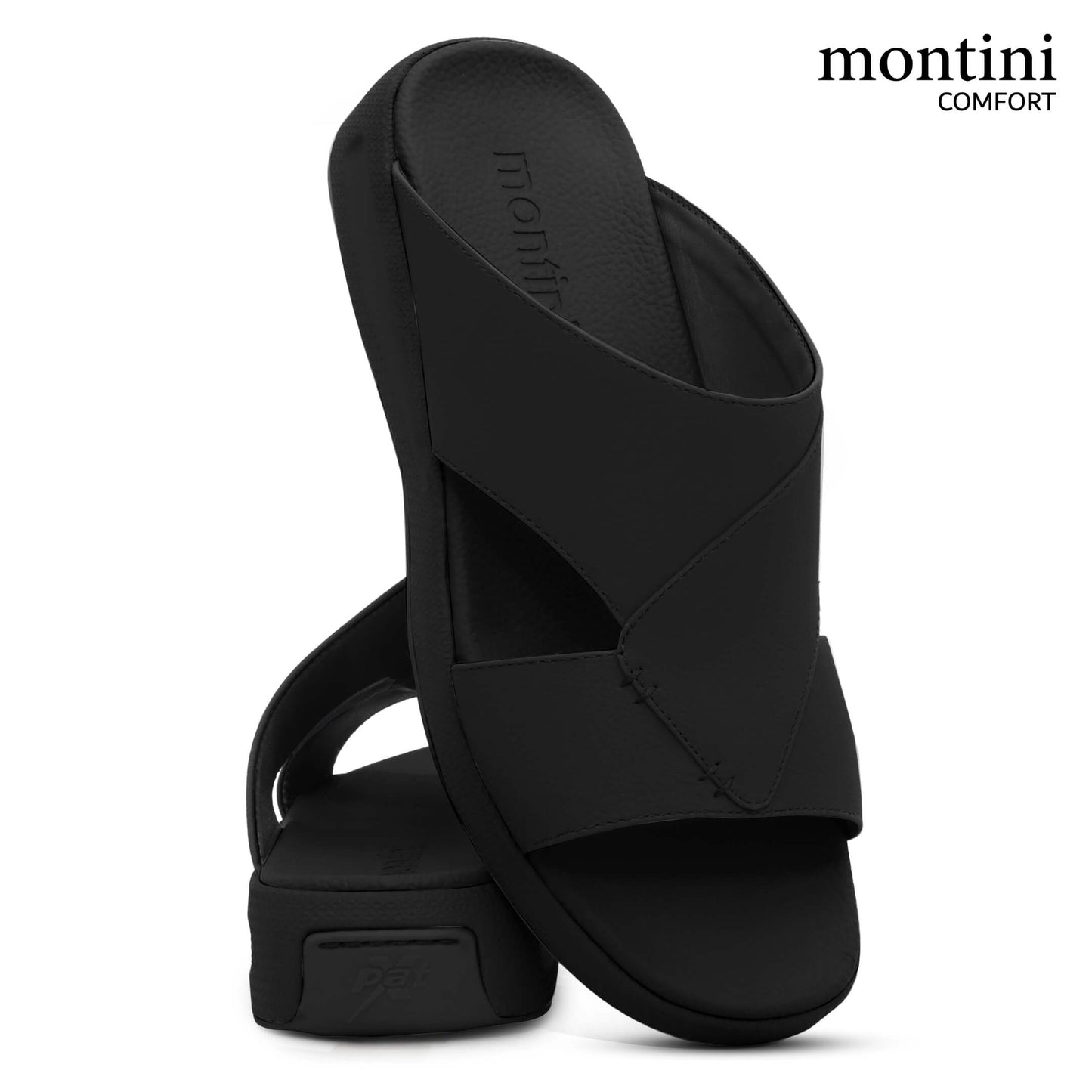 Montini M014(C94) Full Black Gents Arabic Sandal