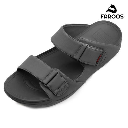 Faroos[F304]M120 Dark Gray Gents Arabic Sandal