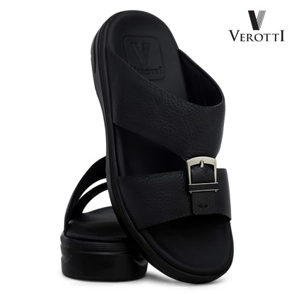 Verotti[X445]VTGE-11 Full Black Gents Arabic Sandal