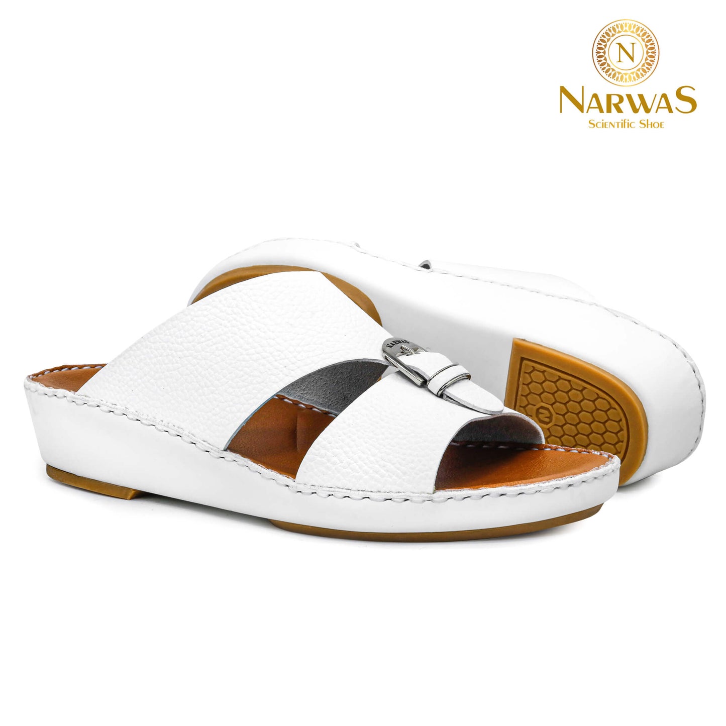 Narwas 410 [NG128] White Gents Sandal