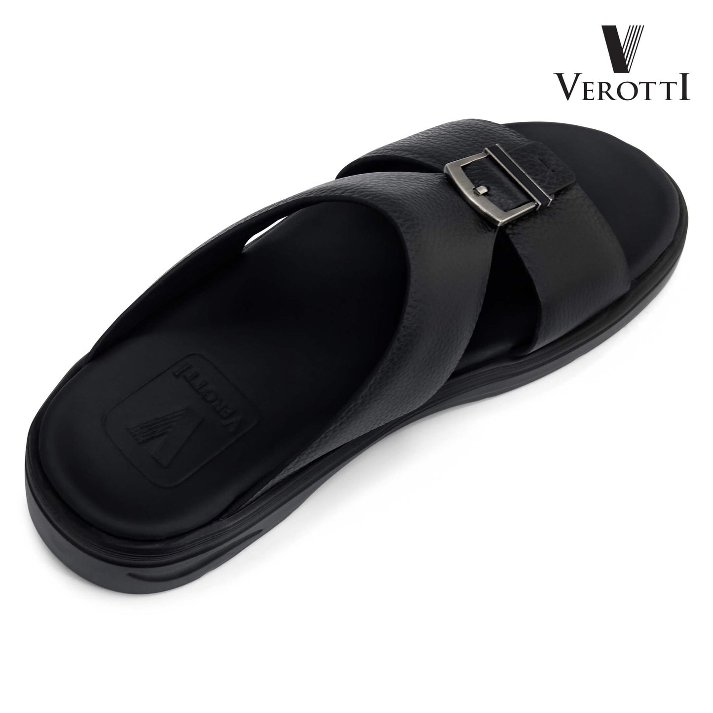 Verotti[X445]VTGE-11 Full Black Gents Arabic Sandal