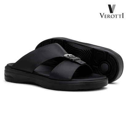 Verotti[X445]VTGE-11 Full Black Gents Arabic Sandal
