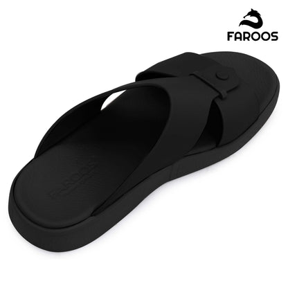 Faroos[F496]M098 Black Gents Arabic Sandal