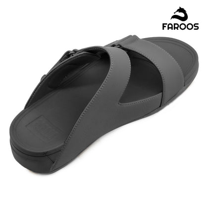 Faroos[F304]M120 Dark Gray Gents Arabic Sandal