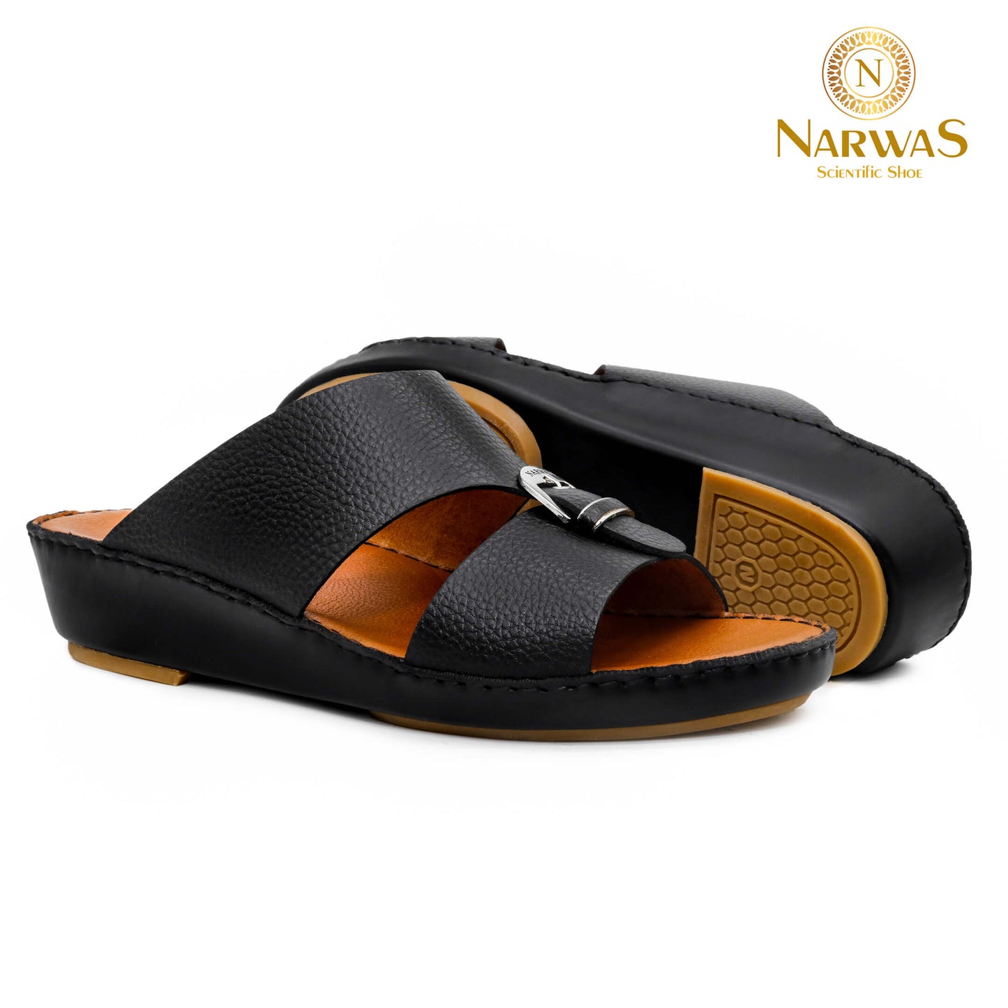 Narwas 410 [NG129] Black Gents Sandal