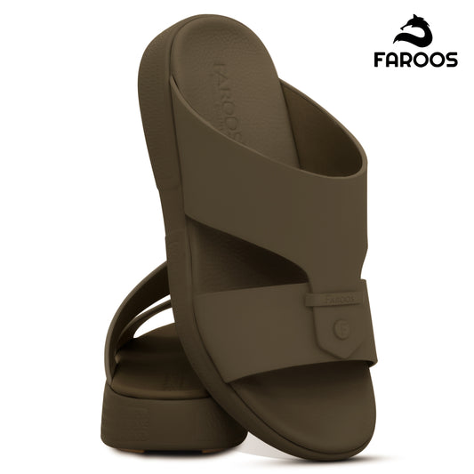 Faroos[F497]M098 Truffle Gents Arabic Sandal