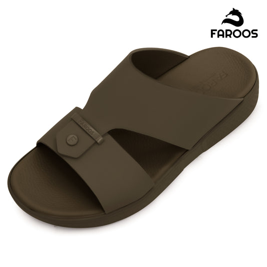 Faroos[F497]M098 Truffle Gents Arabic Sandal