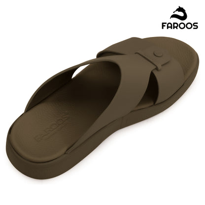 Faroos[F497]M098 Truffle Gents Arabic Sandal