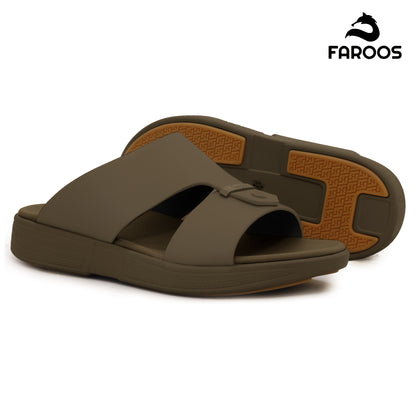 Faroos[F497]M098 Truffle Gents Arabic Sandal