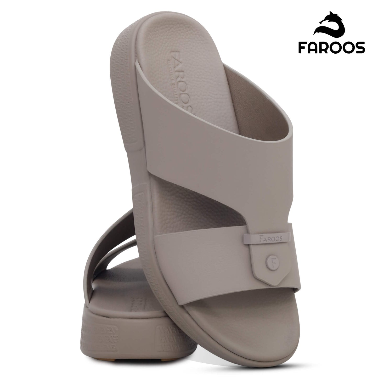 Faroos[F498]M098 Khaki Gents Arabic Sandal
