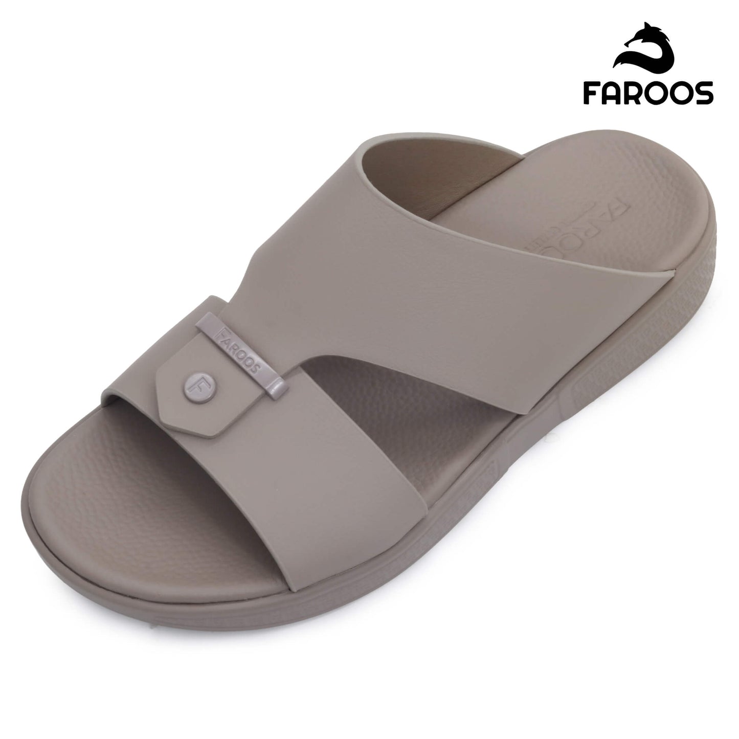 Faroos[F498]M098 Khaki Gents Arabic Sandal