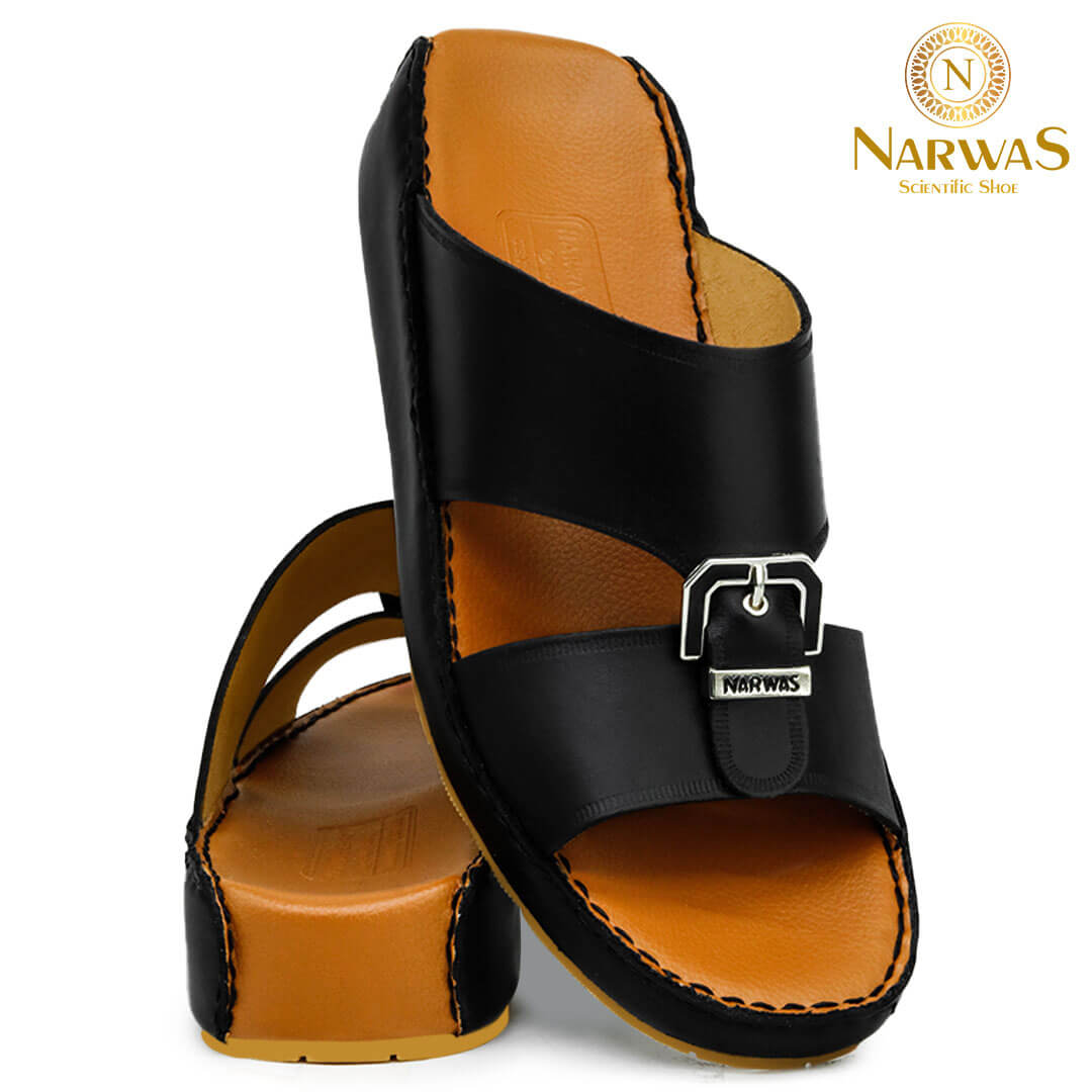 Narwas 325 [NG77] Black Gents Sandal