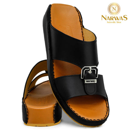 Narwas 325 [NG77] Black Gents Sandal