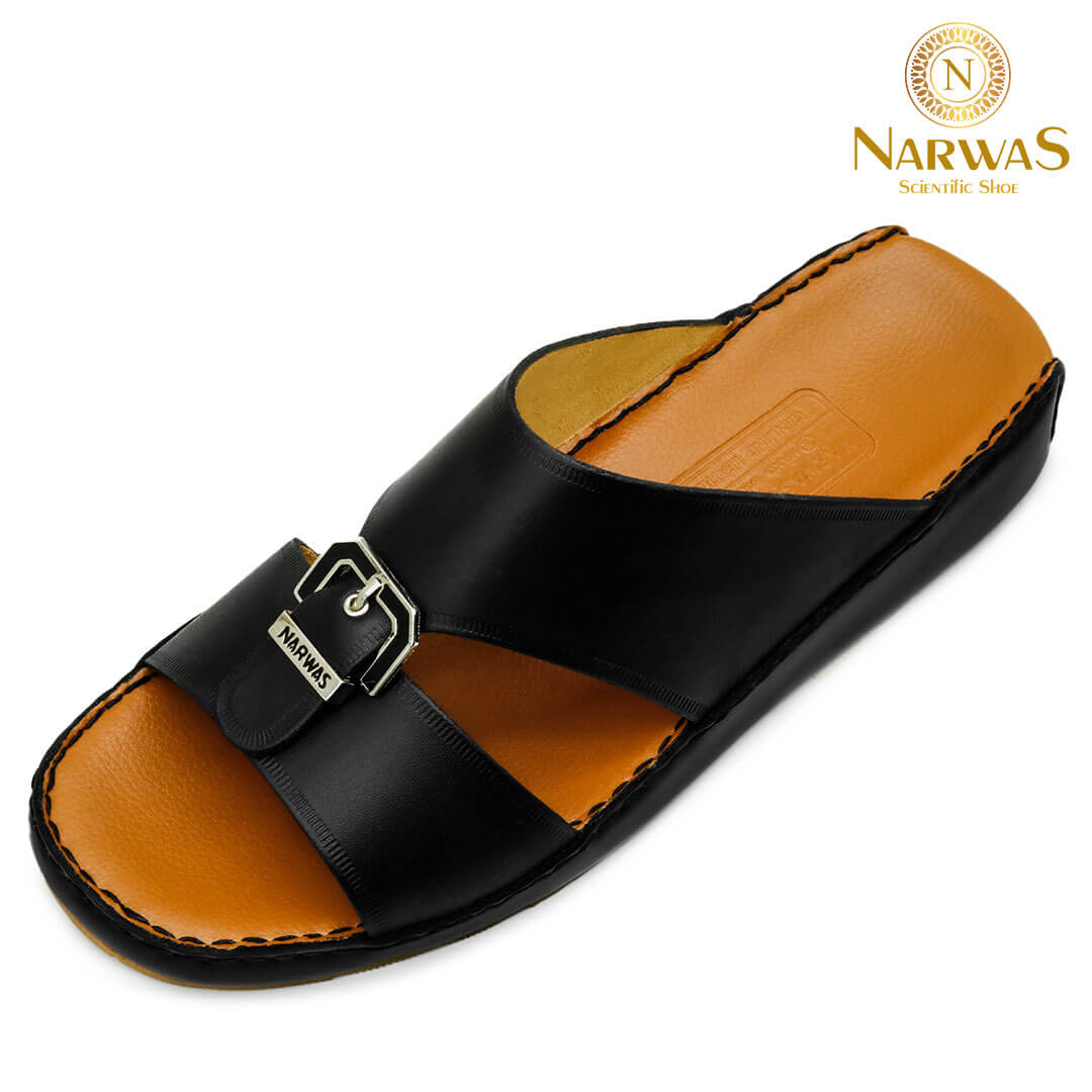 Narwas 325 [NG77] Black Gents Sandal
