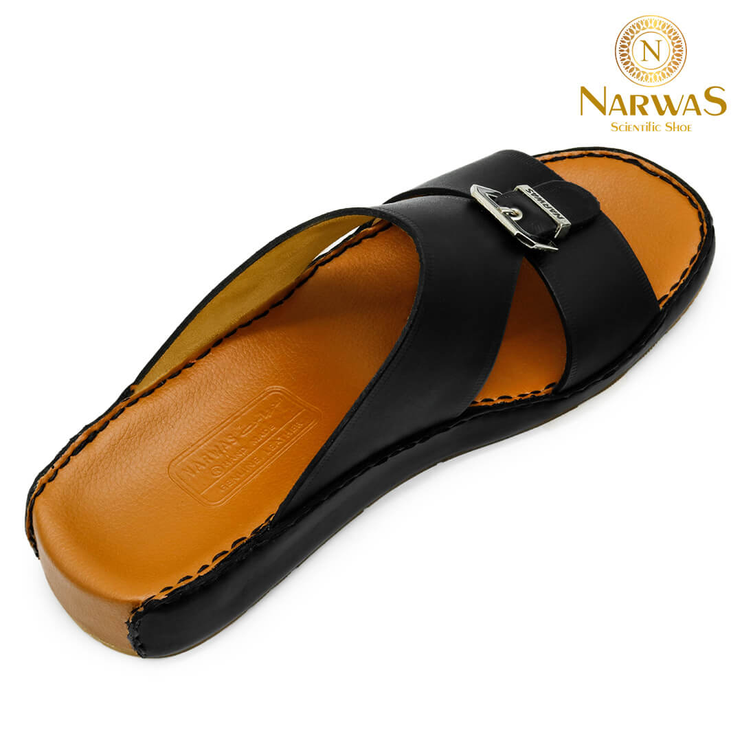 Narwas 325 [NG77] Black Gents Sandal