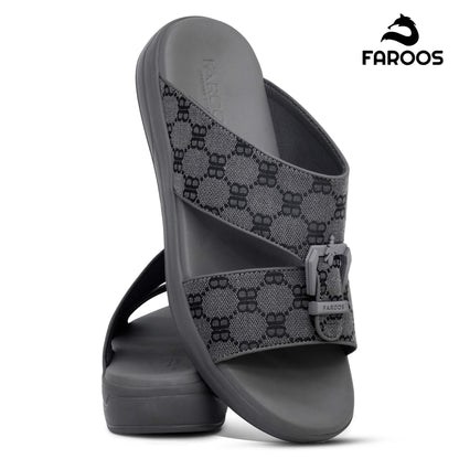 Faroos[F391]M107 Gray Gents Arabic Sandal