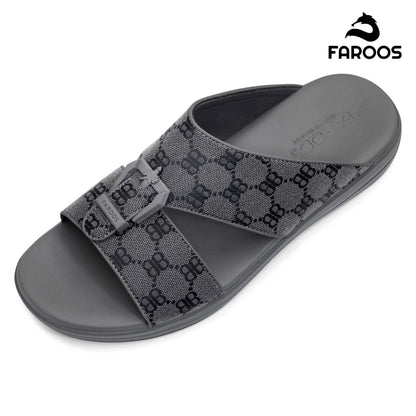 Faroos[F391]M107 Gray Gents Arabic Sandal