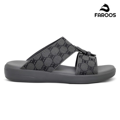 Faroos[F391]M107 Gray Gents Arabic Sandal