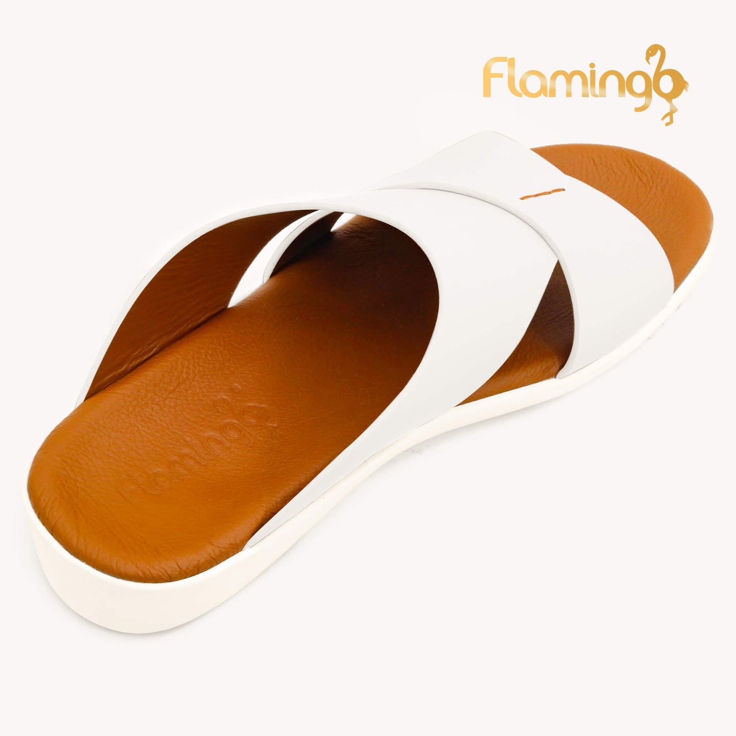Flamingo[FG96]817 White Gents Arabic Sandal