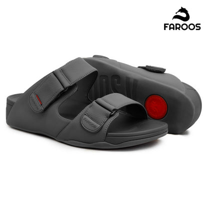 Faroos[F304]M120 Dark Gray Gents Arabic Sandal