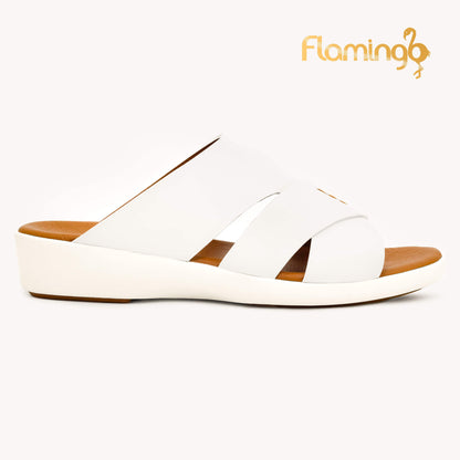 Flamingo[FG96]817 White Gents Arabic Sandal