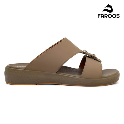 Faroos[F481]M010 Khaki Gents Arabic Sandal