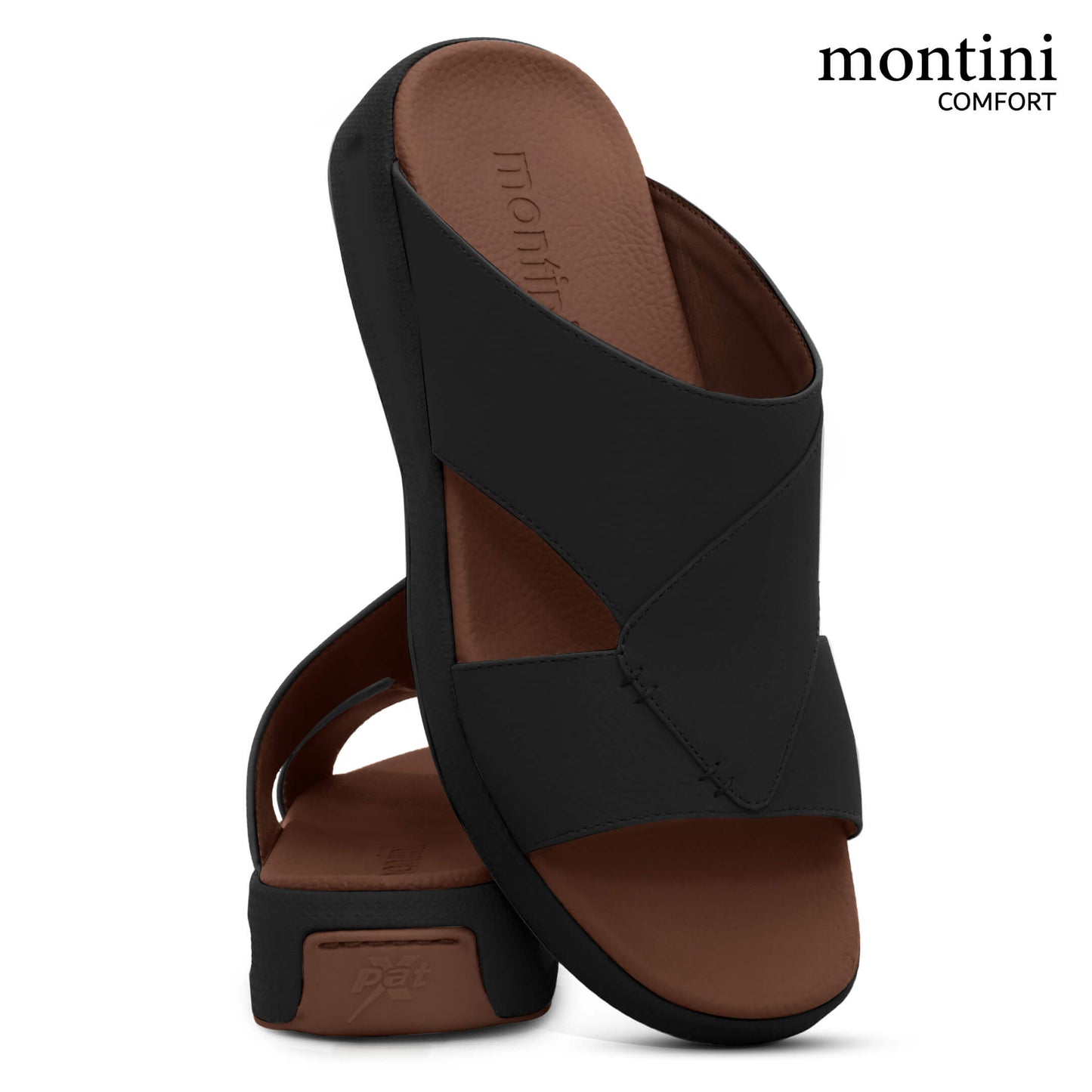 Montini M014(C95) Black Tan Gents Arabic Sandal