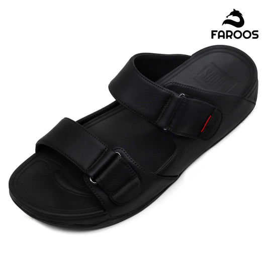 Faroos[F305]M120 Full Black Gents Arabic Sandal