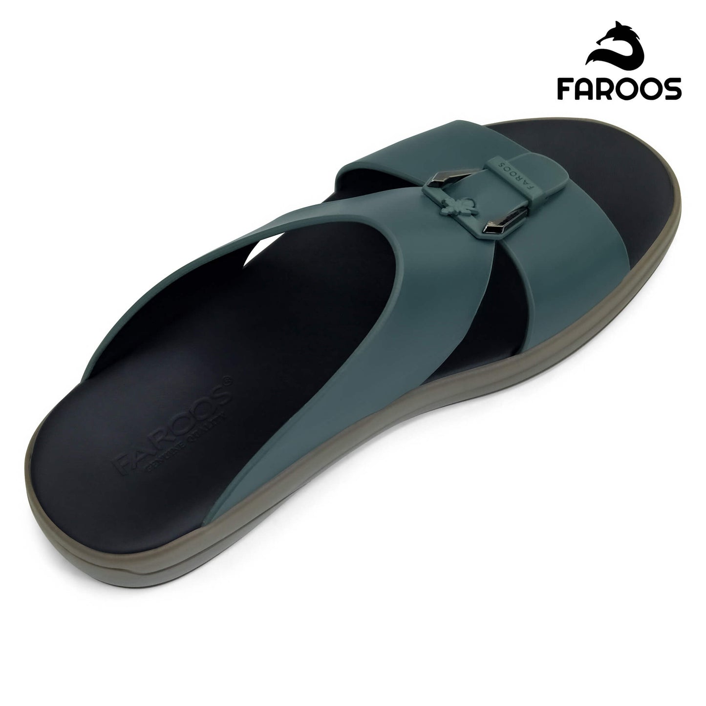 Faroos[F422]M100 Green Gents Arabic Sandal