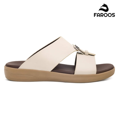 Faroos[F420]M100 Beige Gents Arabic Sandal