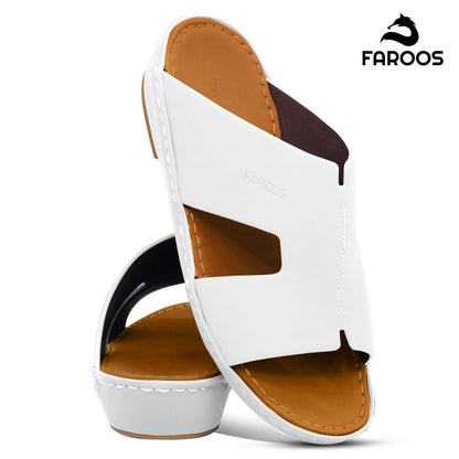 Faroos[F353]1291 White Gents Arabic Sandal