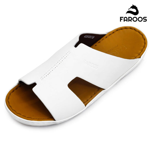 Faroos[F353]1291 White Gents Arabic Sandal