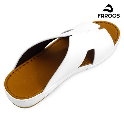 Faroos[F353]1291 White Gents Arabic Sandal