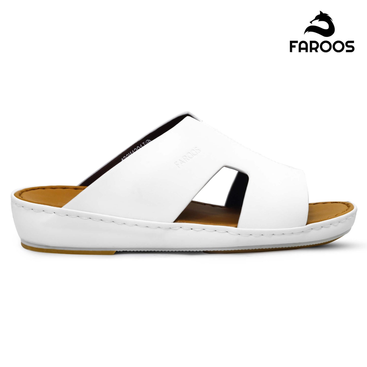 Faroos[F353]1291 White Gents Arabic Sandal