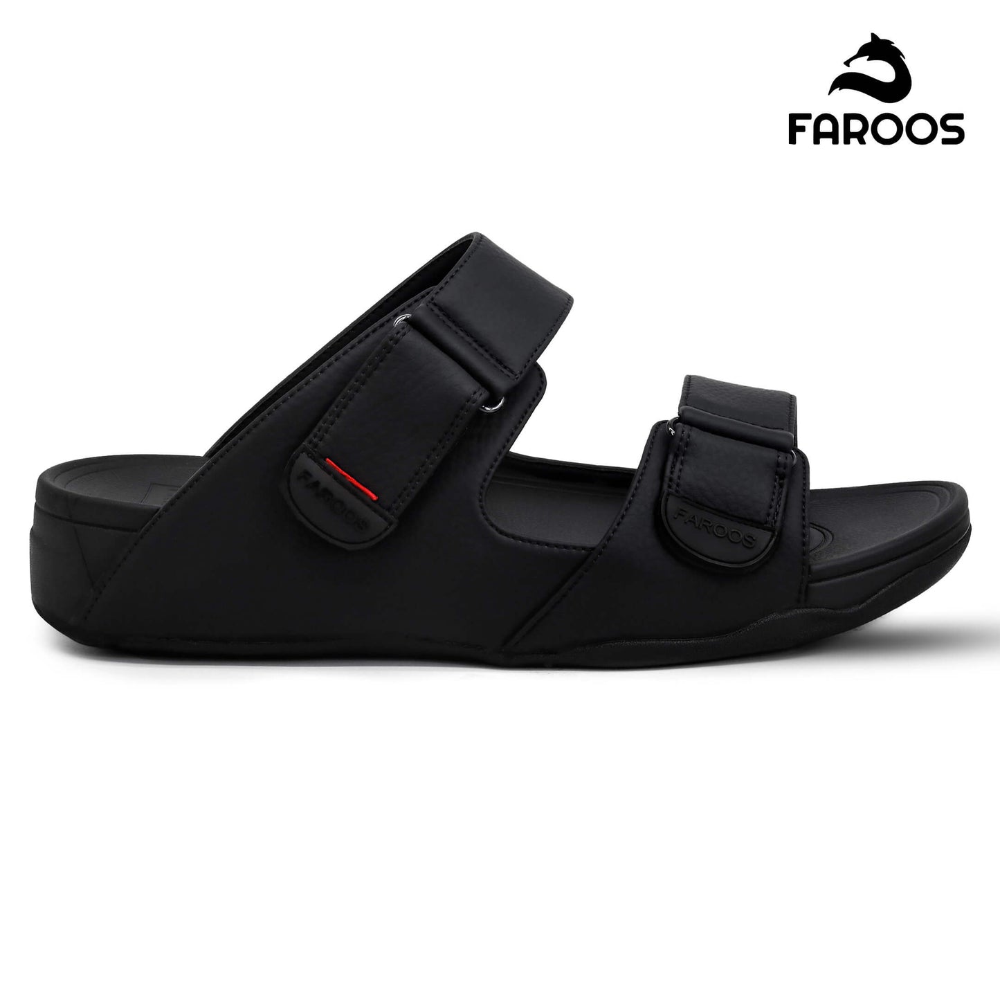 Faroos[F305]M120 Full Black Gents Arabic Sandal