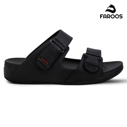 Faroos[F305]M120 Full Black Gents Arabic Sandal