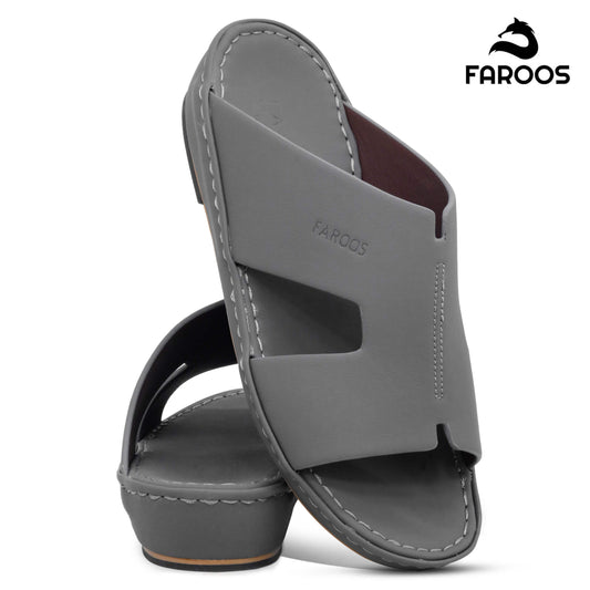 Faroos[F354]1291 Gray Gents Arabic Sandal