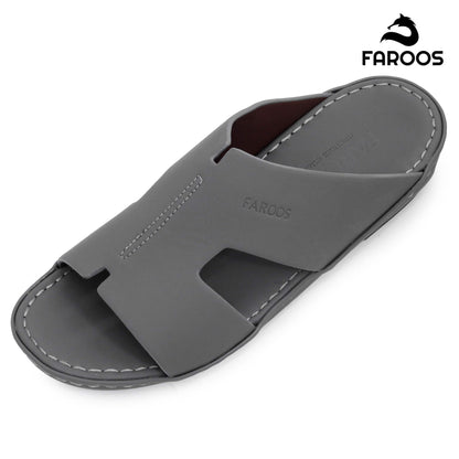 Faroos[F354]1291 Gray Gents Arabic Sandal