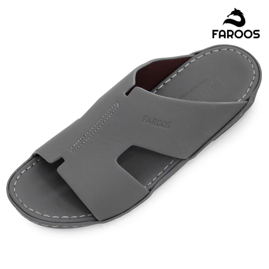 Faroos[F354]1291 Gray Gents Arabic Sandal