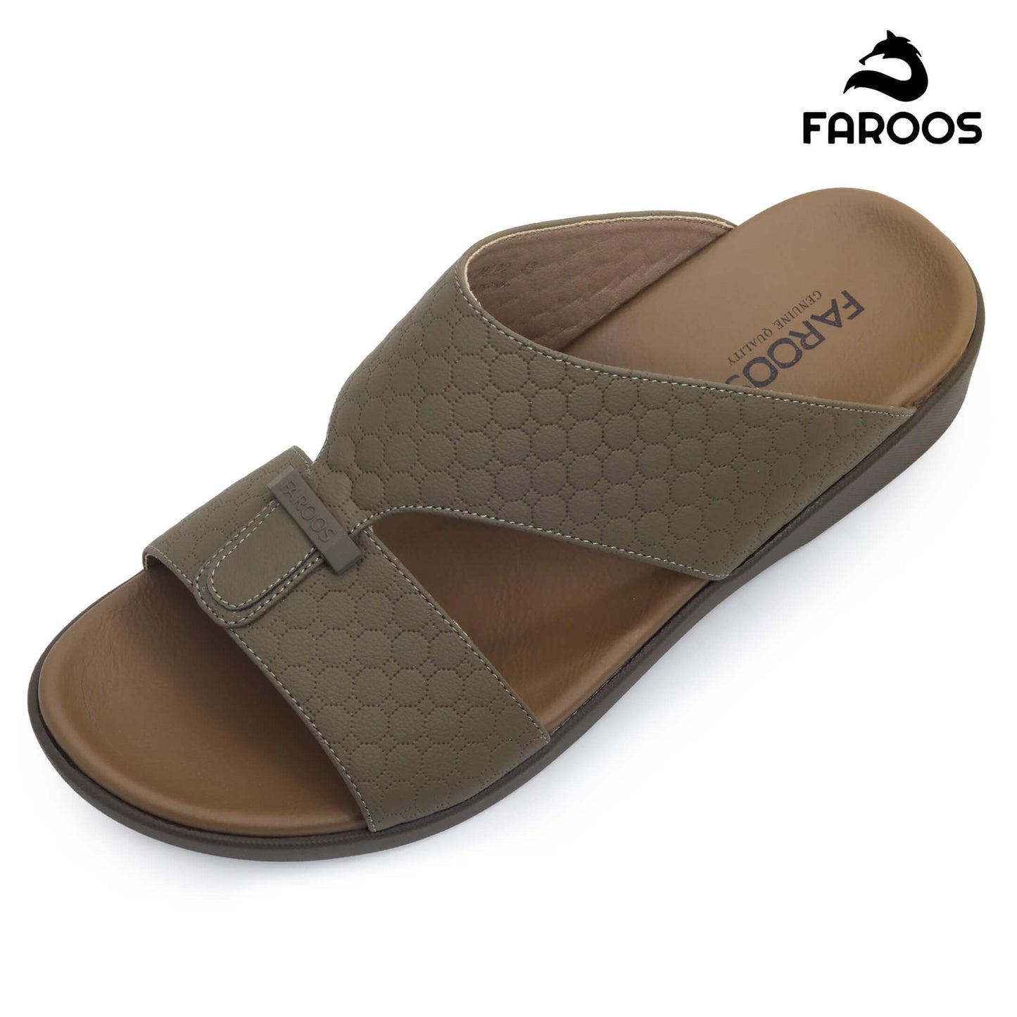 Faroos[F518]M292 Truffle Gents Arabic Sandal
