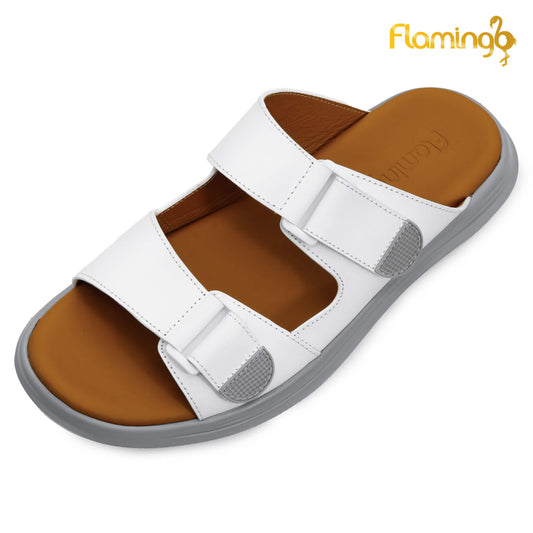 Flamingo Premium[FG123]8078 White Gents Arabic Sandal