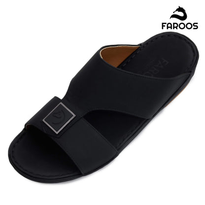 Faroos[F350]1290 Black Gents Arabic Sandal