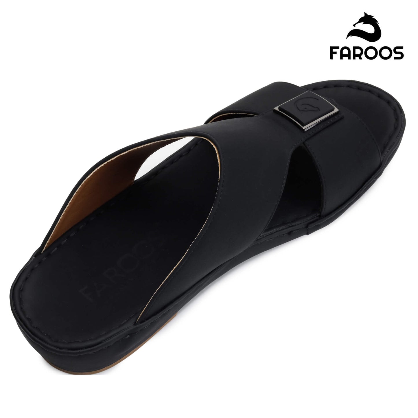 Faroos[F350]1290 Black Gents Arabic Sandal