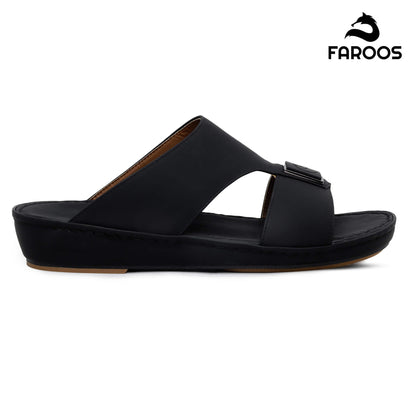 Faroos[F350]1290 Black Gents Arabic Sandal