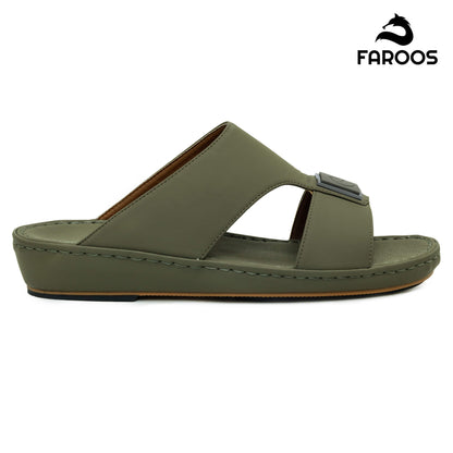 Faroos[F348]1290 Olive Gents Arabic Sandal