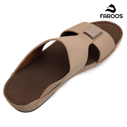 Faroos[F349]1290 Stone Gents Arabic Sandal
