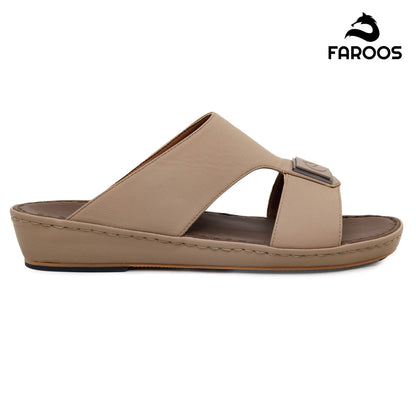 Faroos[F349]1290 Stone Gents Arabic Sandal